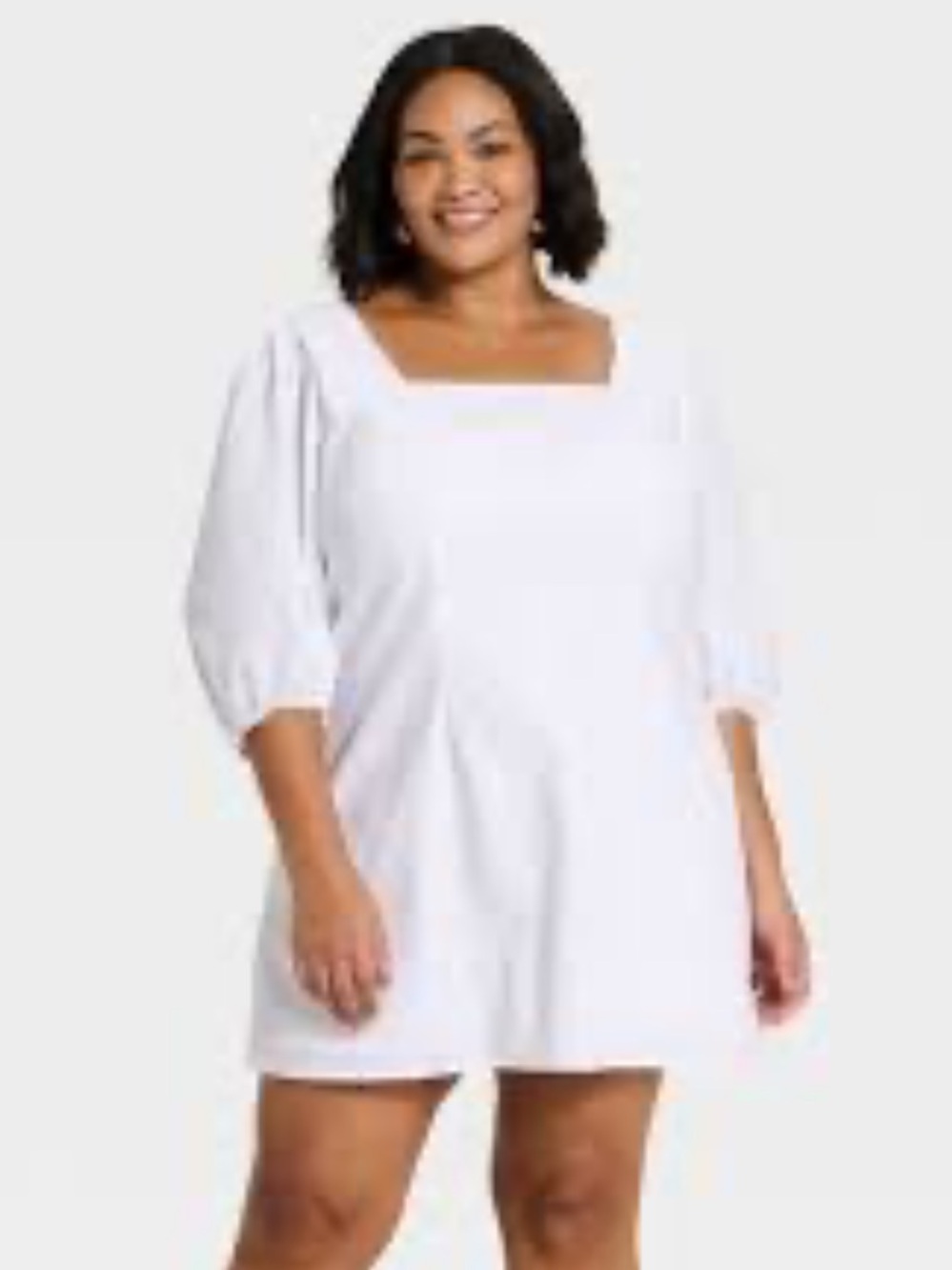 NWT a new day Square-Neck Mini Dress with Puff Sleeves XXL - Picture 1 of 11